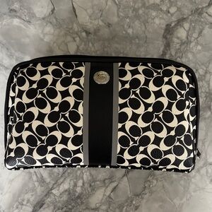 Coach Black and White Designer Women's Cosmetic Bag